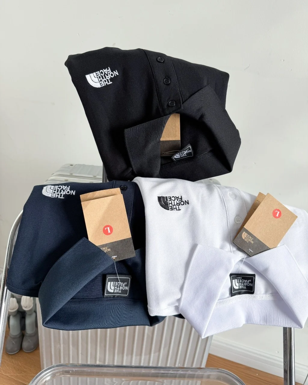 The North Face Embroidered Cotton Polo Shirt – Men's Summer Short Sleeve Tee